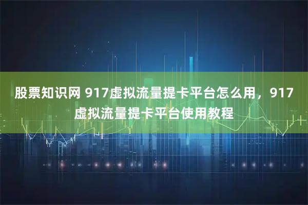 股票知识网 917虚拟流量提卡平台怎么用，917虚拟流量提卡平台使用教程
