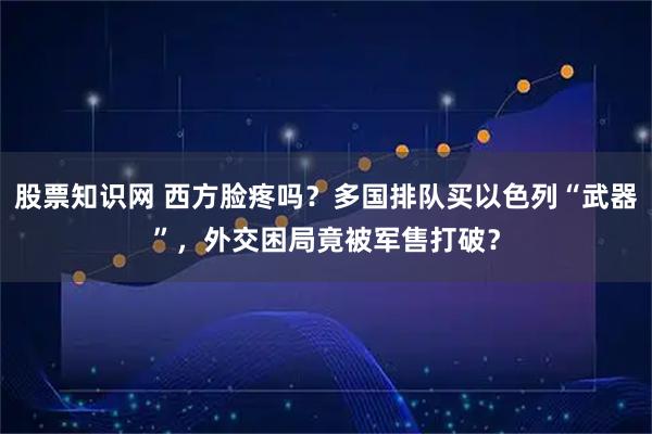 股票知识网 西方脸疼吗？多国排队买以色列“武器”，外交困局竟被军售打破？